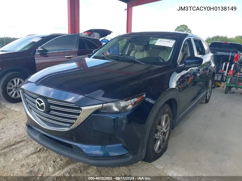 JM3TCACY0H0138149 2017 Mazda Cx-9 Touring