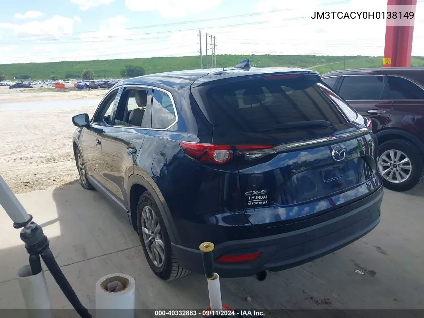 JM3TCACY0H0138149 2017 Mazda Cx-9 Touring