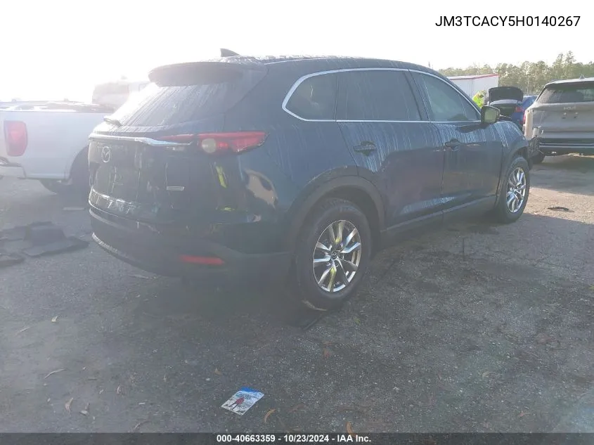 JM3TCACY5H0140267 2017 Mazda Cx-9 Touring