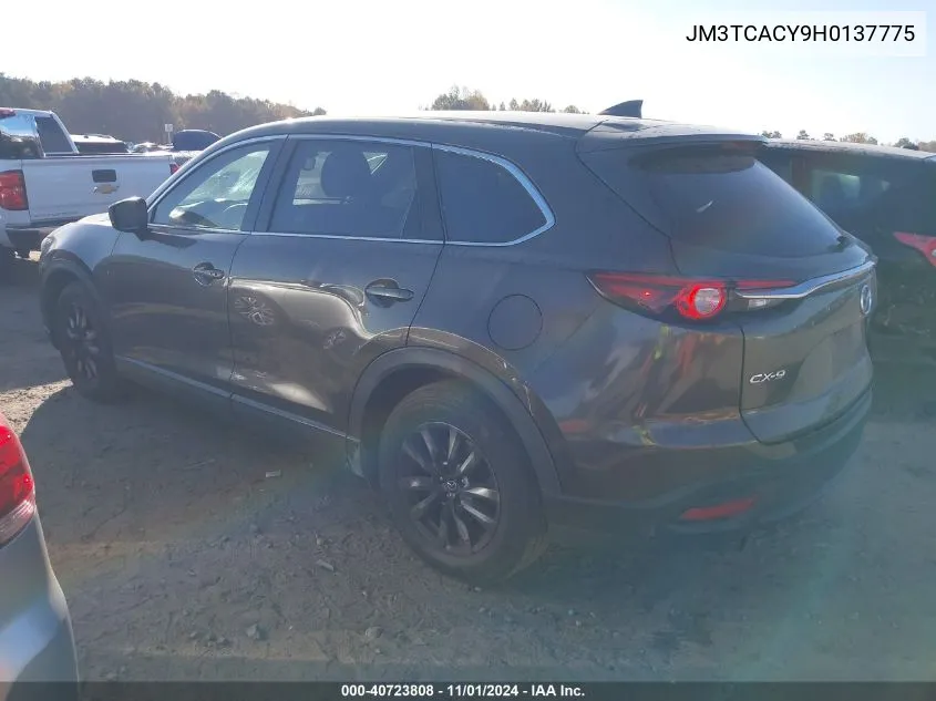 2017 Mazda Cx-9 Touring VIN: JM3TCACY9H0137775 Lot: 40723808