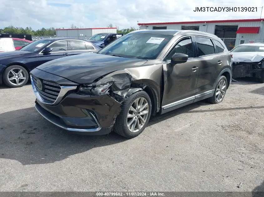 2017 Mazda Cx-9 Grand Touring VIN: JM3TCADY3H0139021 Lot: 40799682