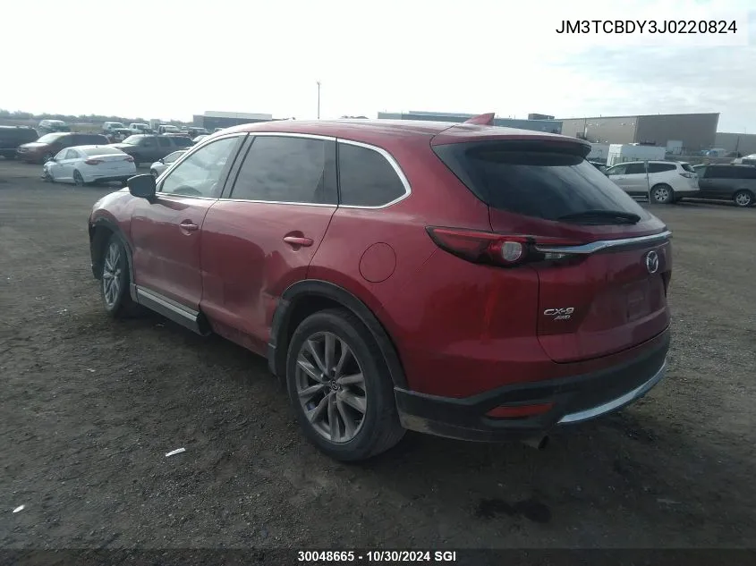 2018 Mazda Cx-9 Grand Touring VIN: JM3TCBDY3J0220824 Lot: 30048665