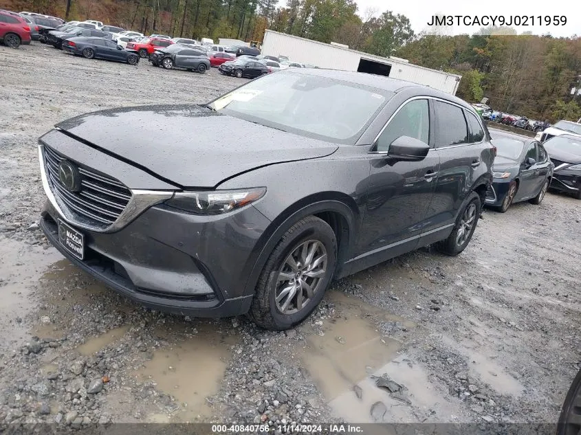 2018 Mazda Cx-9 Touring VIN: JM3TCACY9J0211959 Lot: 40840756