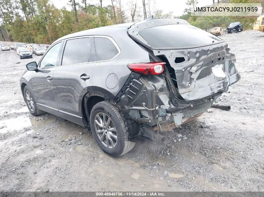 2018 Mazda Cx-9 Touring VIN: JM3TCACY9J0211959 Lot: 40840756