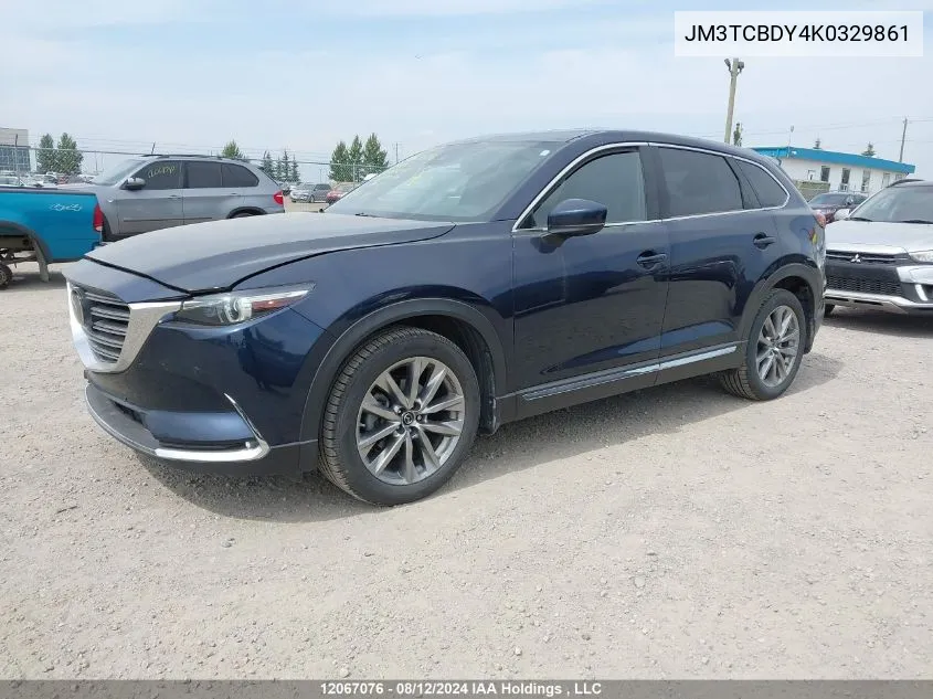 2019 Mazda Cx-9 Grand Touring VIN: JM3TCBDY4K0329861 Lot: 12067076