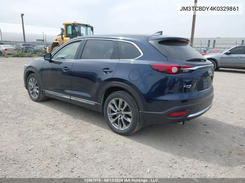 2019 Mazda Cx-9 Grand Touring VIN: JM3TCBDY4K0329861 Lot: 12067076