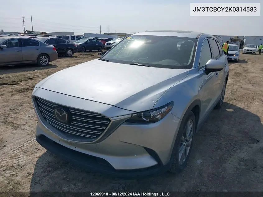 2019 Mazda Cx-9 Touring VIN: JM3TCBCY2K0314583 Lot: 12069910