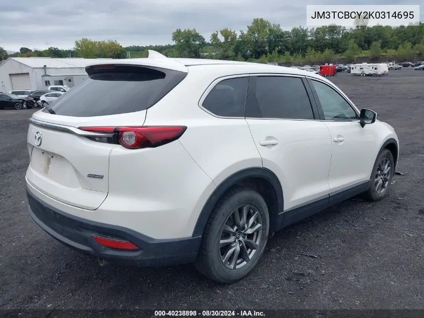 2019 Mazda Cx-9 Touring VIN: JM3TCBCY2K0314695 Lot: 40238898