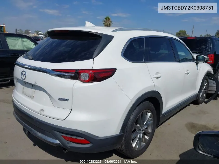 2019 Mazda Cx-9 Grand Touring VIN: JM3TCBDY2K0308751 Lot: 40283225