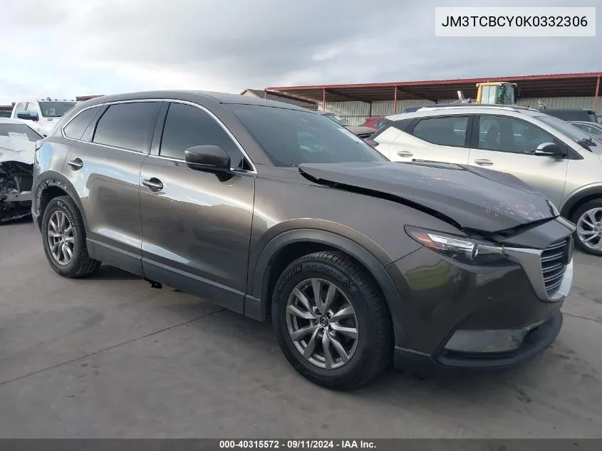 2019 Mazda Cx-9 Touring VIN: JM3TCBCY0K0332306 Lot: 40315572