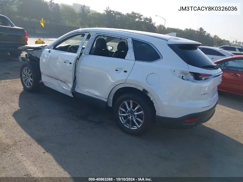 JM3TCACY8K0326036 2019 Mazda Cx-9 Touring