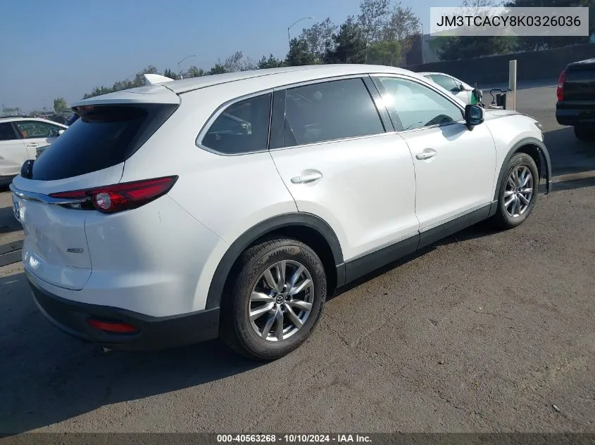 2019 Mazda Cx-9 Touring VIN: JM3TCACY8K0326036 Lot: 40563268