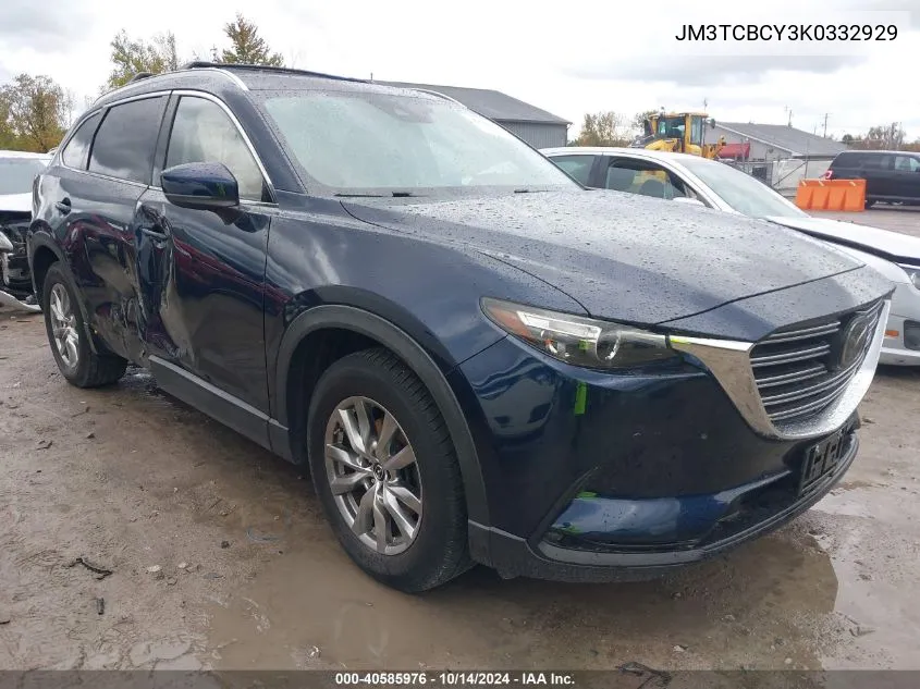 2019 Mazda Cx-9 Touring VIN: JM3TCBCY3K0332929 Lot: 40585976