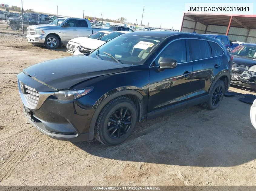 2019 Mazda Cx-9 Touring VIN: JM3TCACY9K0319841 Lot: 40748283