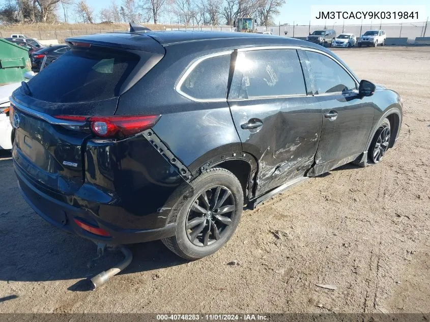 2019 Mazda Cx-9 Touring VIN: JM3TCACY9K0319841 Lot: 40748283