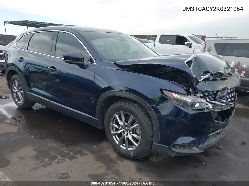 2019 Mazda Cx-9 Touring VIN: JM3TCACY2K0321964 Lot: 40791094