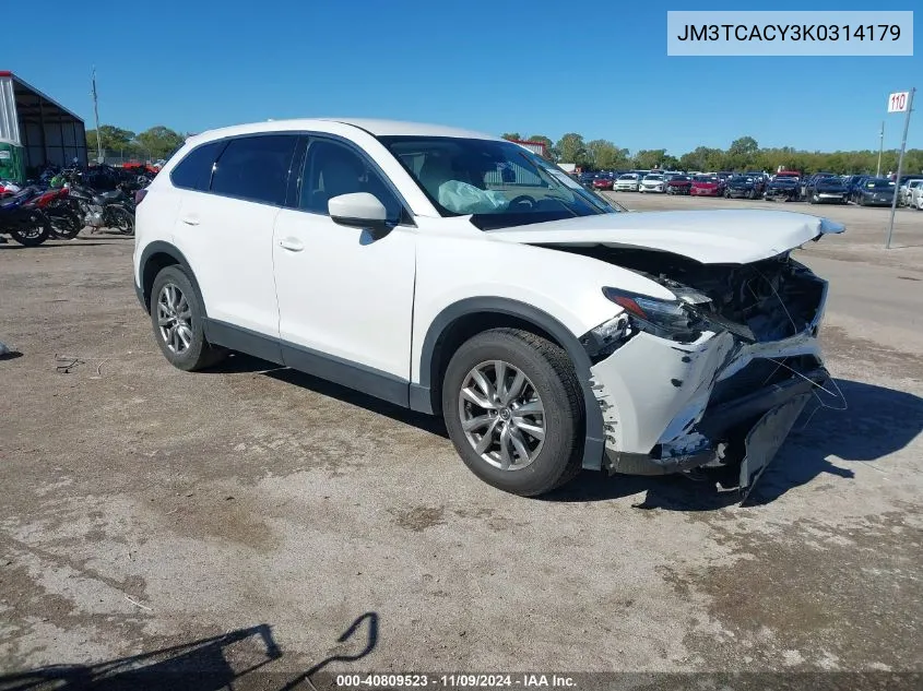 2019 Mazda Cx-9 Touring VIN: JM3TCACY3K0314179 Lot: 40809523