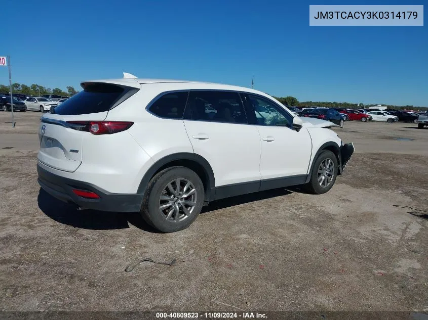 2019 Mazda Cx-9 Touring VIN: JM3TCACY3K0314179 Lot: 40809523