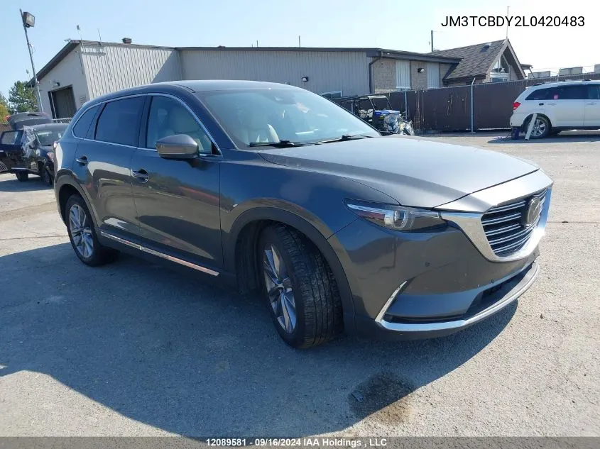 2020 Mazda Cx-9 VIN: JM3TCBDY2L0420483 Lot: 12089581