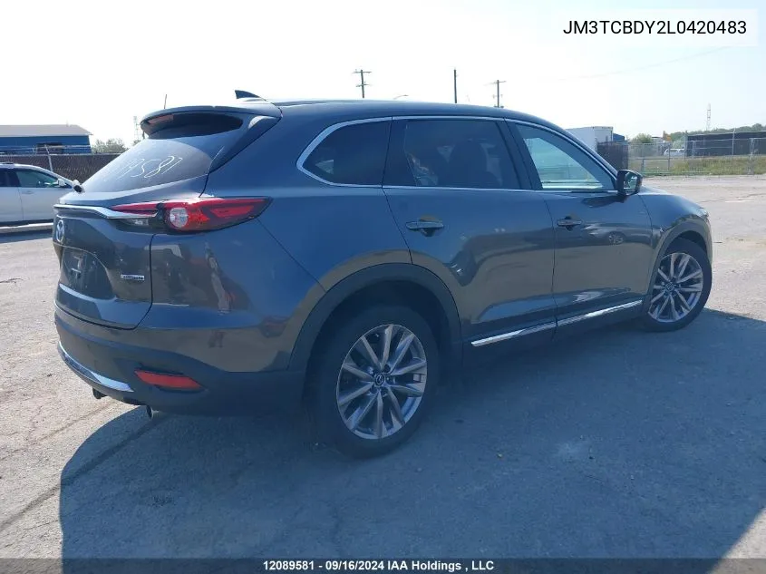 2020 Mazda Cx-9 VIN: JM3TCBDY2L0420483 Lot: 12089581