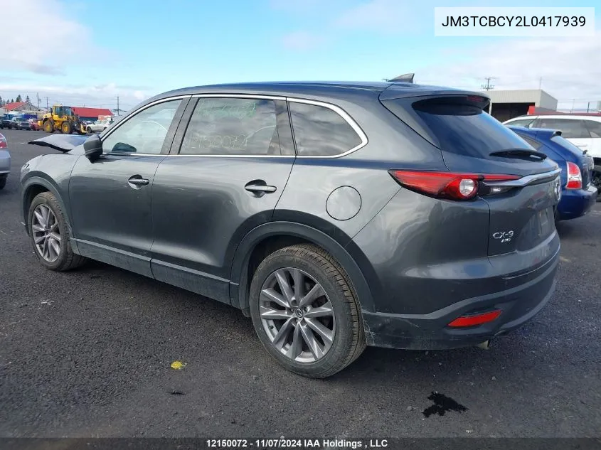 2020 Mazda Cx-9 VIN: JM3TCBCY2L0417939 Lot: 12150072