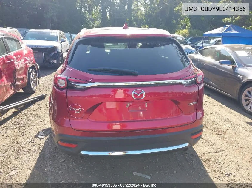 2020 Mazda Cx-9 Grand Touring VIN: JM3TCBDY9L0414356 Lot: 40159536