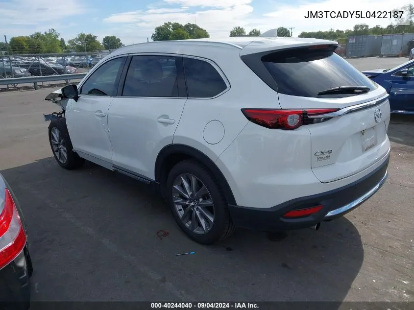 2020 Mazda Cx-9 Grand Touring VIN: JM3TCADY5L0422187 Lot: 40244040