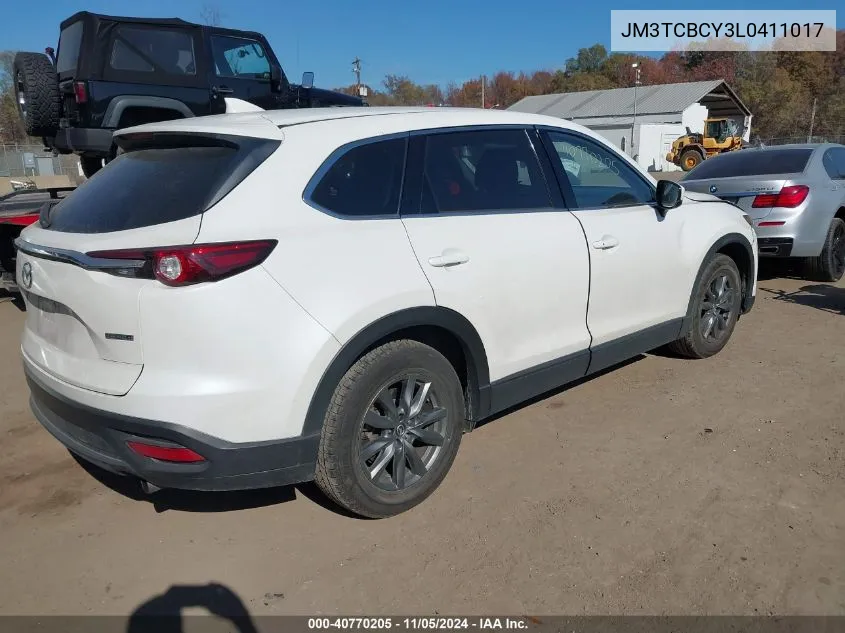 2020 Mazda Cx-9 Touring VIN: JM3TCBCY3L0411017 Lot: 40770205