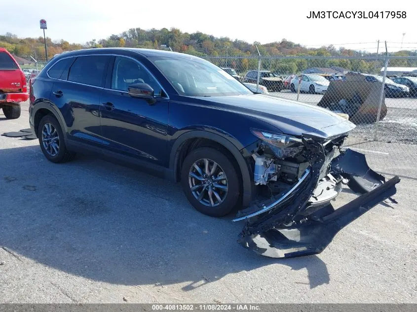 2020 Mazda Cx-9 Touring VIN: JM3TCACY3L0417958 Lot: 40813502