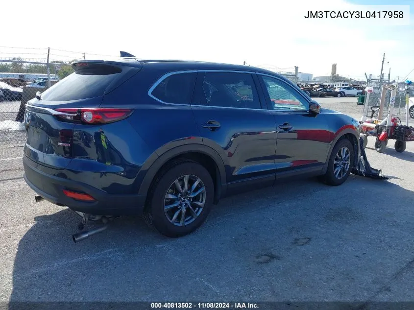 2020 Mazda Cx-9 Touring VIN: JM3TCACY3L0417958 Lot: 40813502