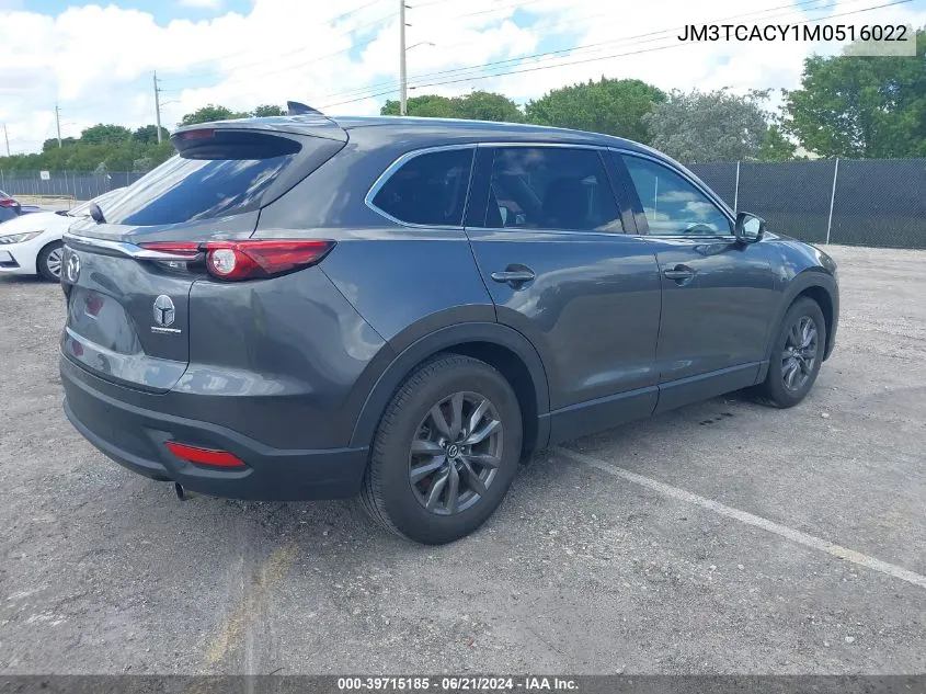 2021 Mazda Cx-9 Touring VIN: JM3TCACY1M0516022 Lot: 39715185