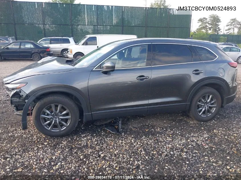 2021 Mazda Cx-9 Touring VIN: JM3TCBCY0M0524893 Lot: 39834178