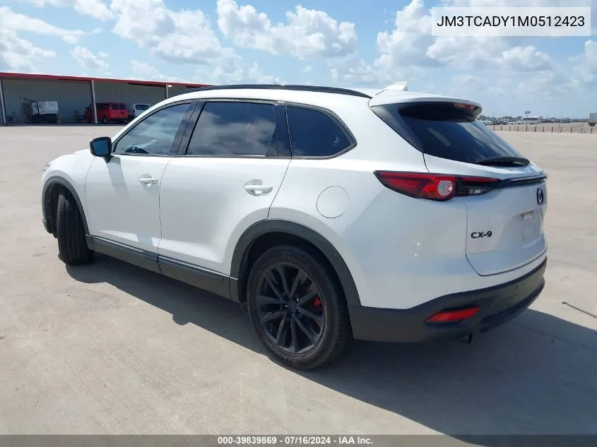 2021 Mazda Cx-9 Grand Touring VIN: JM3TCADY1M0512423 Lot: 39839869