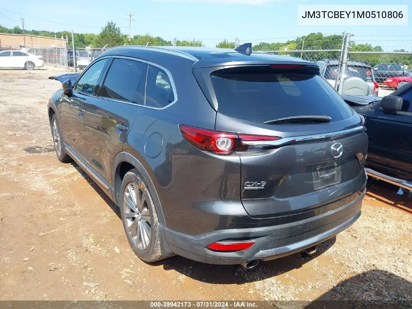 2021 Mazda Cx-9 Signature VIN: JM3TCBEY1M0510806 Lot: 39942173