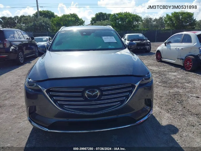 2021 Mazda Cx-9 Grand Touring VIN: JM3TCBDY3M0531898 Lot: 39957250