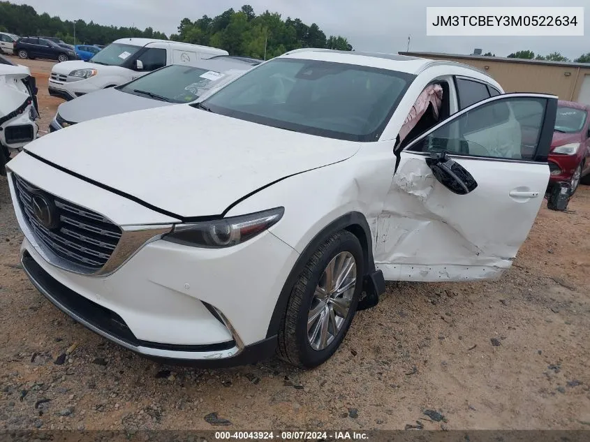 2021 Mazda Cx-9 Signature VIN: JM3TCBEY3M0522634 Lot: 40043924