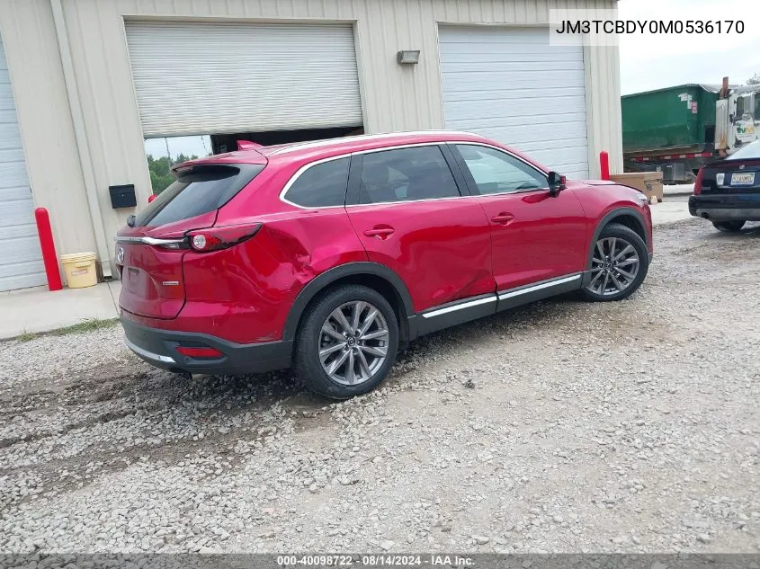 2021 Mazda Cx-9 Grand Touring VIN: JM3TCBDY0M0536170 Lot: 40098722