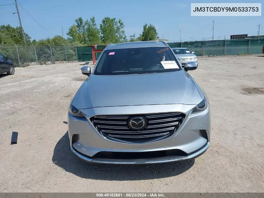 2021 Mazda Cx-9 Grand Touring VIN: JM3TCBDY9M0533753 Lot: 40182681