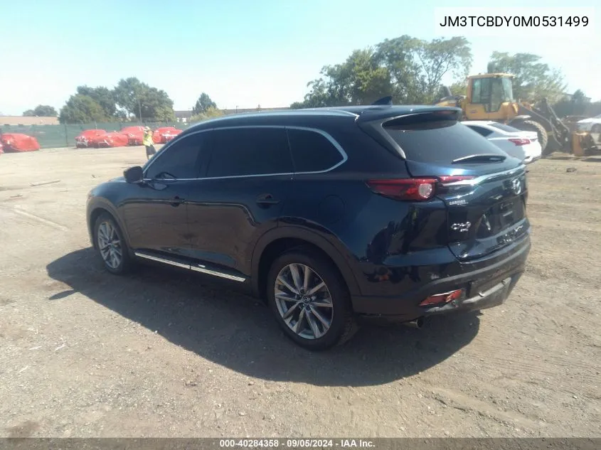 2021 Mazda Cx-9 Grand Touring VIN: JM3TCBDY0M0531499 Lot: 40284358