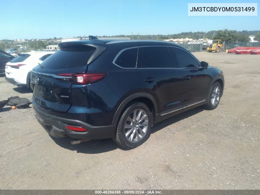 2021 Mazda Cx-9 Grand Touring VIN: JM3TCBDY0M0531499 Lot: 40284358