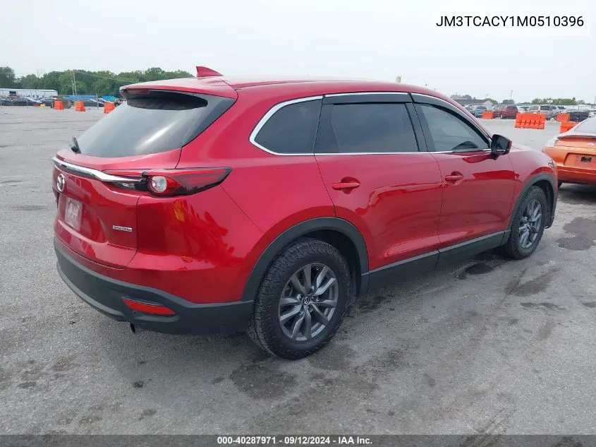 2021 Mazda Cx-9 Touring VIN: JM3TCACY1M0510396 Lot: 40287971