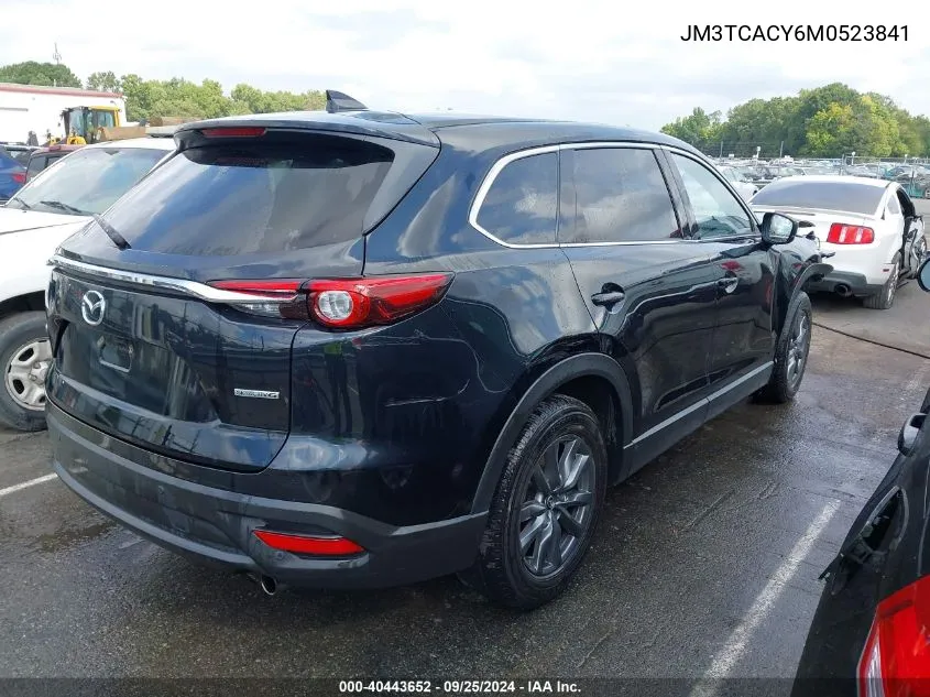 2021 Mazda Cx-9 Touring VIN: JM3TCACY6M0523841 Lot: 40443652