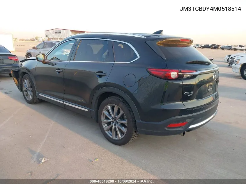 2021 Mazda Cx-9 Grand Touring VIN: JM3TCBDY4M0518514 Lot: 40519280