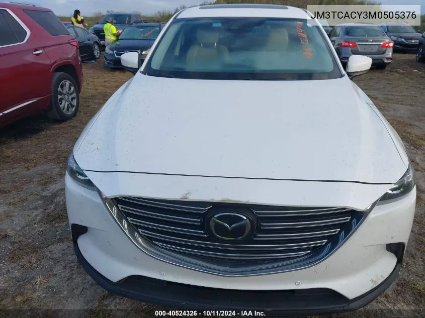 2021 Mazda Cx-9 Touring VIN: JM3TCACY3M0505376 Lot: 40524326