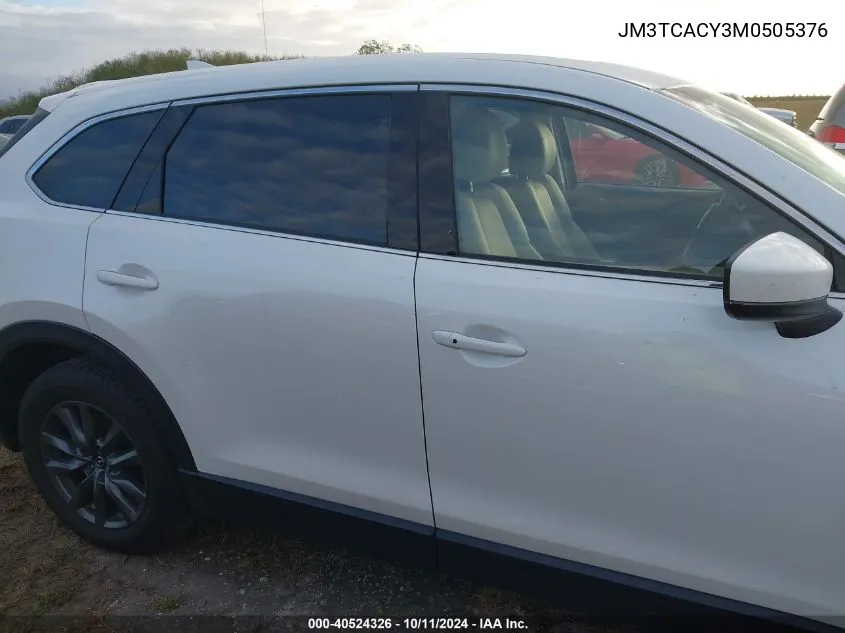 2021 Mazda Cx-9 Touring VIN: JM3TCACY3M0505376 Lot: 40524326