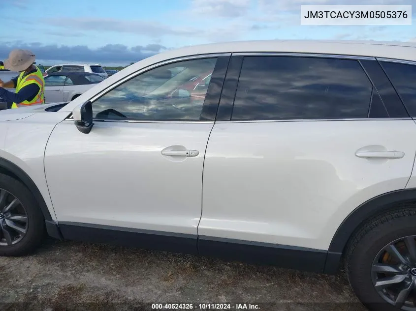 2021 Mazda Cx-9 Touring VIN: JM3TCACY3M0505376 Lot: 40524326