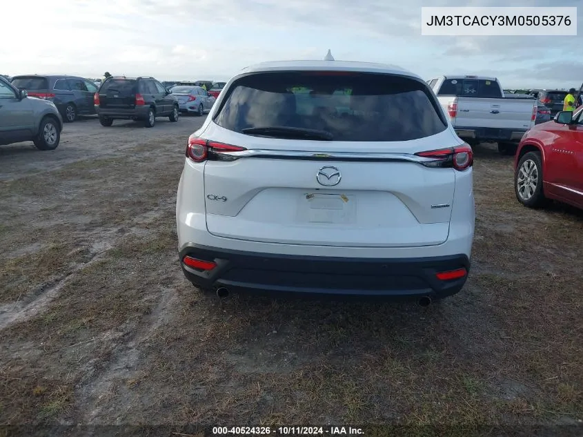 2021 Mazda Cx-9 Touring VIN: JM3TCACY3M0505376 Lot: 40524326