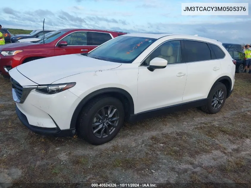 2021 Mazda Cx-9 Touring VIN: JM3TCACY3M0505376 Lot: 40524326