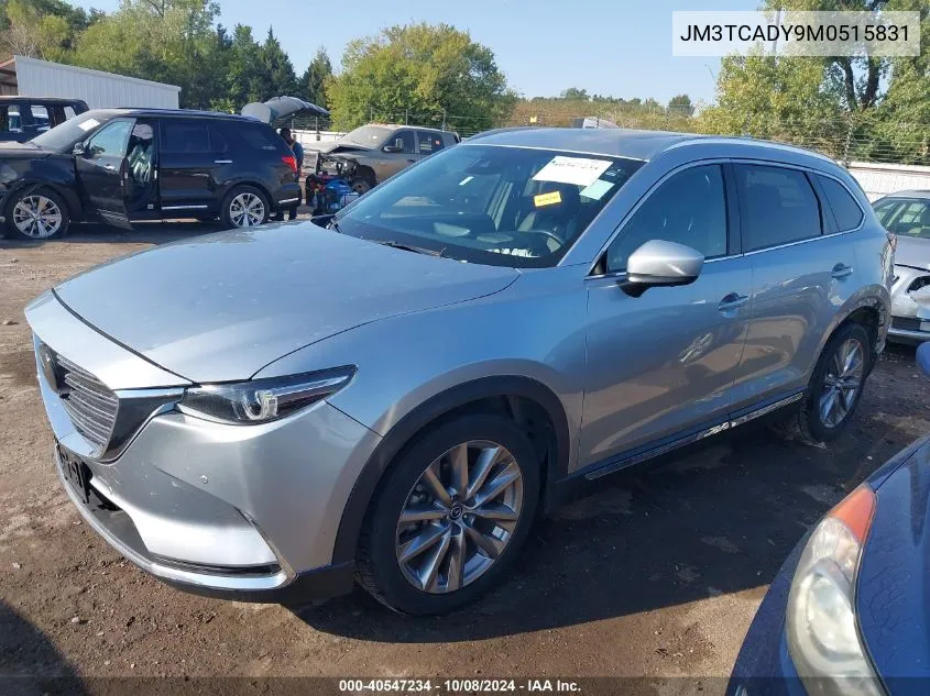 2021 Mazda Cx-9 Grand Touring VIN: JM3TCADY9M0515831 Lot: 40547234