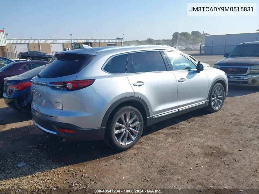 2021 Mazda Cx-9 Grand Touring VIN: JM3TCADY9M0515831 Lot: 40547234